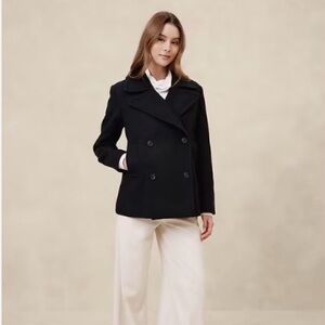 Banana Republic women’s navy Double-Breasted Peacoat